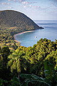  Plage de Grande Anse, view of the beach at, Deshaies, Guadeloupe, French Antilles, France, Europe 