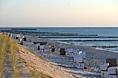 Strand am Ostseebad Ahrenshoop bei  Sonnenuntergang, Fischland-Darß, Mecklenburg-Vorpommern, Deutschland