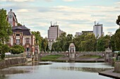 Stadtansicht an der Elbe in Königgrätz (Hradec Kralove), Ostböhmen, Tschechien