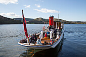  Raddampfer Fähre, Howtown, Ullswater Lake, Lake District Nationalpark, England, Großbritannien 