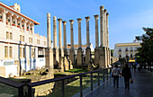 Columns of Roman temple remains, Templo Romano, Cordoba, Spain