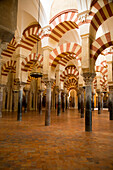  Maurische Bögen in der ehemaligen Moschee, heute Kathedrale, Cordoba, Spanien 