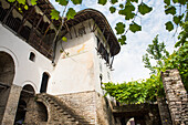  Traditionelles osmanisches Haus, Gjirokaster oder Gjirokastra, Gemeinde Südalbanien, UNESCO-Weltkulturerbe, Albanien, Südosteuropa 