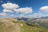 Blick auf das Gebirge am Baumgartlkogel, Nationalpark Hohe Tauern, Salzburg, Österreich