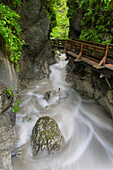  Watercourse in the Seisenbergklamm, Weissbach near Lofer, Salzburg, Austria 