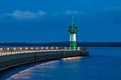  Lighthouse on the pier, Travemuende, Schleswig-Holstein, Germany 