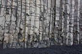  Structures in the basalt rock near Vik, Myrdalur, Iceland 