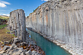 Basaltsäulen am Canyon Studlagil, Austurland, Ost-Island, Island, Europa