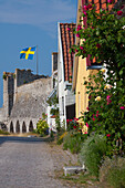 Altstadthäuser in Visby, Insel Gotland, Schweden