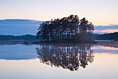 Fribosjön, See, Insel, Abendstimmung, Spiegelung, Värmland, Schweden