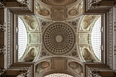  Interior view of the dome, National Hall of Fame Panthéon, Montagne Sainte-Geneviève, Hill of Saint Genevieve, Paris, France, Europe 