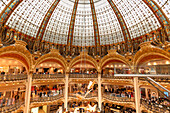 Kuppel, Jugendstil, Kaufhaus Galeries Lafayette, Paris, Île-de-France, Frankreich, Europa