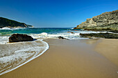  Sandy beach on the Blou Baai coast, Otter Trail, Tsitsikamma Section, Garden Route National Park, Eastern Cape, South Africa 