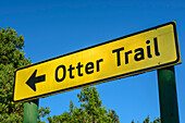  Otter Trail sign, Storms River, Tsitsikamma Section, Garden Route National Park, Eastern Cape, South Africa 