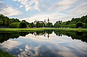 UNESCO Welterbe "Residenzensemble Schwerin", Blick vom Schlossgarten auf das Schloss Schwerin, Mecklenburg-Vorpommern, Deutschland, Europa