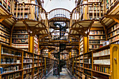  Library, Benedictine Abbey of Maria Laach, Eifel, Rhineland, Rhineland-Palatinate, Germany 