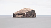  View of the bird colony on Bass Rock, lighthouse, East Lothian Coast, Scotland, United Kingdom 