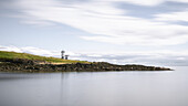 Panorama Aufnahme von Leuchtturm, Elie Ness Lighthouse, Leven, East Lothian, Schottland, Vereinigtes Königreich