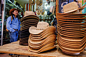 traditional hat shop, traditional market, Nebaj, Quiché Department, Guatemala, Central America