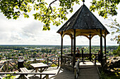 Observation deck with a spectacular view 70 meters above the city of Söderköping, Sweden