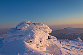  Teufelskanzel, Brocken, summit, winter, Harz National Park, Harz, Saxony-Anhalt, Germany 