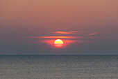  Sunset on the west beach, Western Pomerania Lagoon Area National Park, Mecklenburg-Western Pomerania, Germany 