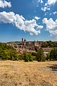 Panorama of the Cathedral, Palazzo Ducale and historic center., Urbino, Marche, Italy, Europe