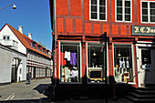 Alte Fachwerkhäuser in der Mejlgade Straße, Altstadt, Aarhus, Halbinsel Jütland, Dänemark, Nordeuropa