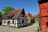 Fachwerkhäuser im Dorf Den Gamle By Freilichtmuseum, Aarhus, Halbinsel Jütland, Dänemark, Nordeuropa