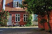 Mollestien lane, picturesque cobbled street right in the centre of Aarhus, Jutland Peninsula, Denmark, Northern Europe