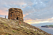 Wachturm Torre Es Colomar, Naturpark s'Albufera des Grau, Nordküste, Insel Menorca, Balearen, Spanien, Europa