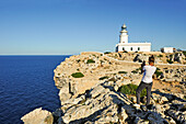 lighthouse at Cape Cavalleria on the North Coast of Menorca, Balearic Islands, Spain, Europe