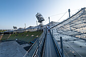 Zeltdachtour im Olympiastadion, München, Oberbayern, Bayern, Deutschland, Europa