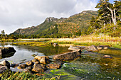 Landschaft in der Bucht Ainsworth Bay, Nationalpark Alberto de Agostini, Feuerland, Patagonien, Chile, Südamerika