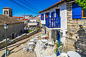  City view of Afitos, it is located between Nea Fokea and Kallithea and belongs to the municipality of Kassandra, Chalkidiki, in Greece 