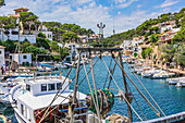  Harbor views of Cala Figuera on Mallorca, Spain 