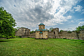 Ruins of Kvetera fortress city in the Georgian Caucasus mountains