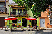 Straßencafe am Plaza de San Diego, Cartagena de Indias, Departamento Bolívar, Karibik, Kolumbien, Südamerika