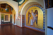 mosaics of Kykkos Monasterry,Troodos Mountains,Cyprus,Eastern Mediterranean Sea island,Eurasia