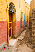 Nubian village on Elephantine Island on the Nile, Aswan, Egypt, Northeastern  Africa