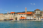 Blick auf die Burg und Altstadt, Trogir, Nähe von Split, Dalmatien, Kroatien, Südosteuropa