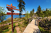 Wasser, See, Wegweiser, Wanderweg, Rundweg, Oderteich, Harz, Niedersachsen, Deutschland, Europa