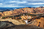  peaks, rhyolite mountains, highlands, desert, volcanic landscape, barren, mountains, Landmannalaugar, Iceland, Europe 