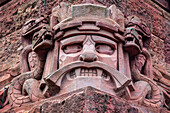  Barbarossa, face, sculpture, Kyffhäuser, monument, Kyffhäuserland, Harz, Thuringia, Germany, Europe 