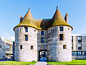  historic city gate Porte des Tourelles in Dieppe on the Alabaster Coast (Côte d&#39;Albâtre, Cote d&#39;Albatre) in the Seine-Maritime department in the Normandy region of France 