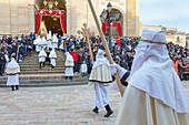 Good Friday procession entering Cathedral, Enna, Siclly, Italy