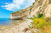  Strand in der Nähe von Terme Selinuntine, Sciacca, Bezirk Agrigento, Sizilien, Italien 