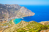  Hafen von Kamares, erhöhte Ansicht, Kamares, Insel Sifnos, Kykladen, Griechenland 