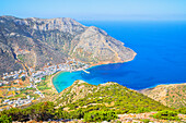 Kamares port, high angle view, Kamares, Sifnos Island, Cyclades Islands, Greece