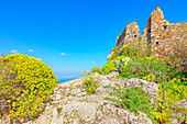 Ruins of the Norman castle, Castelmola, Taormina, Sicily, Italy